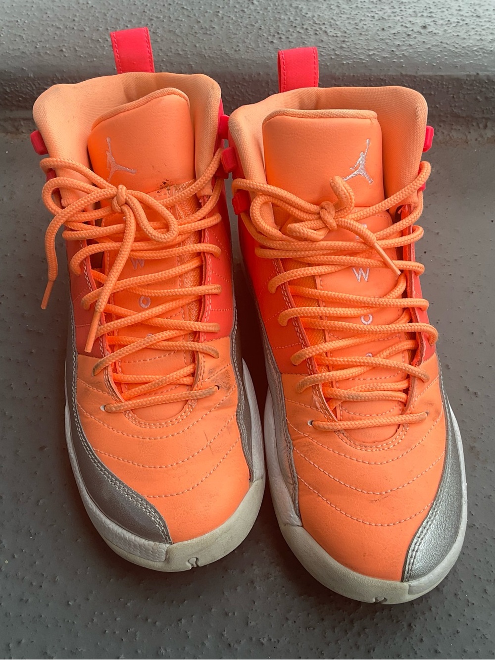 AIR JORDAN XII 12 RETRO GS 'SUNRISE' SIZE 6.5 Racer Pink White Hot Punch